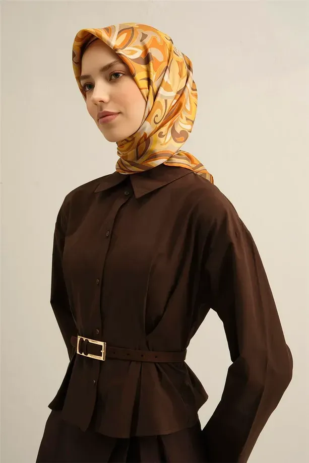 Armine İpek Eşarp 2025 İlkbahar-Yaz - 9323D-50 -Tivil