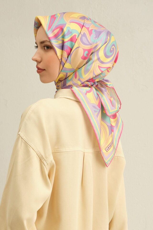 Armine İpek Eşarp 2025 İlkbahar-Yaz - 9323D-55 -Tivil