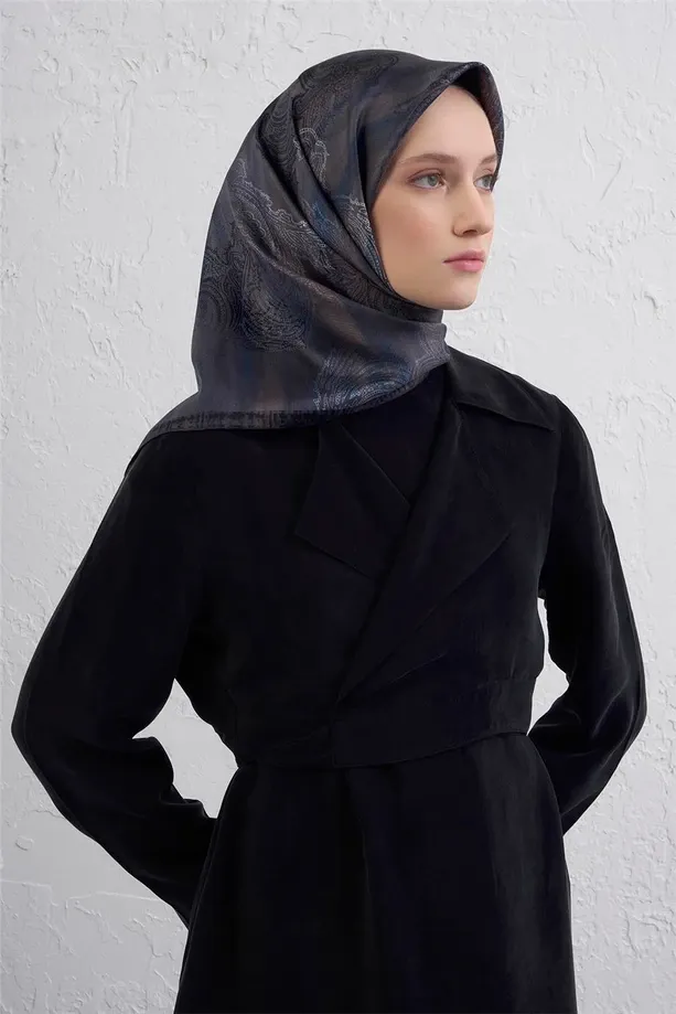 Armine İpek Eşarp 2025/2026 Sonbahar Kış - 9428D-02 - Tivil - Paisley Desen
