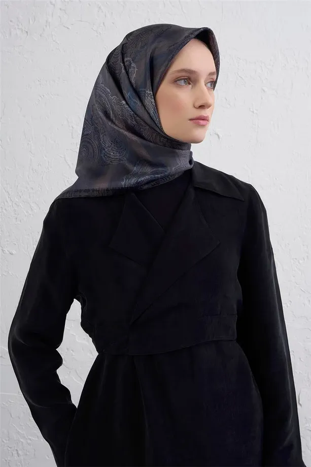 Armine İpek Eşarp 2025/2026 Sonbahar Kış - 9428D-02 - Tivil - Paisley Desen
