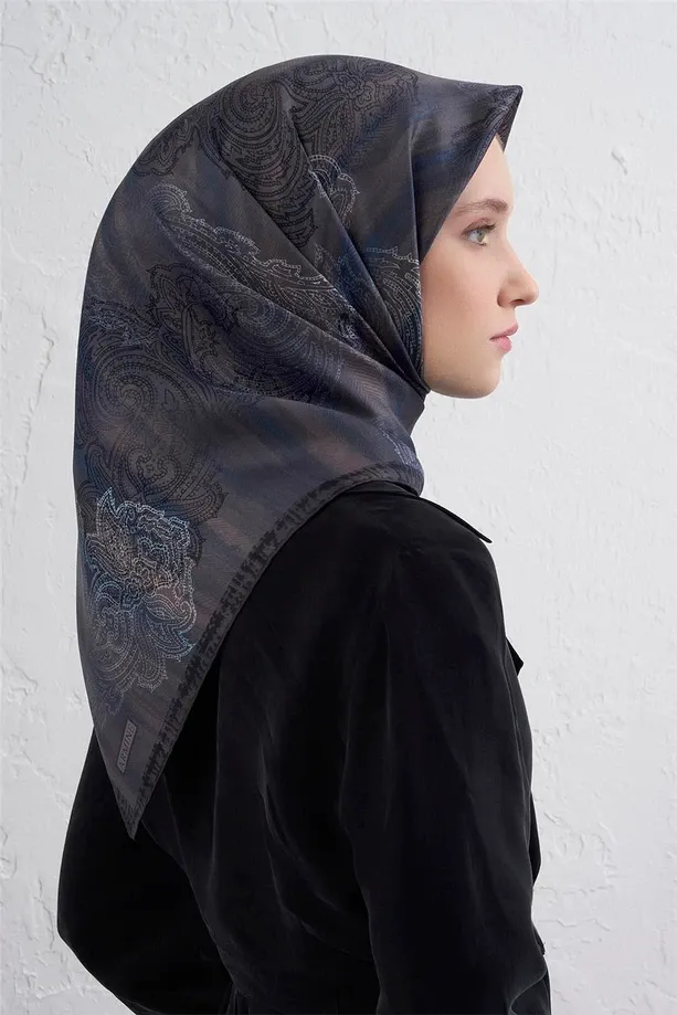 Armine İpek Eşarp 2025/2026 Sonbahar Kış - 9428D-02 - Tivil - Paisley Desen