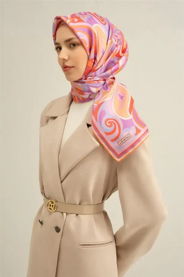 Armine İpek Eşarp 2025 İlkbahar-Yaz - 9323D-04 -Tivil