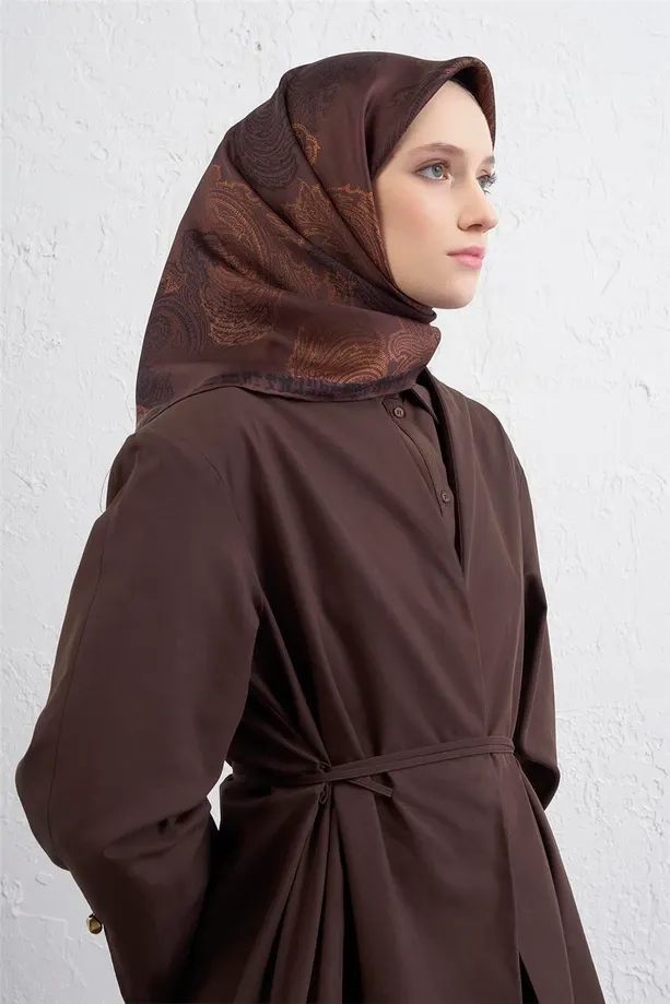 Armine İpek Eşarp 2025/2026 Sonbahar Kış - 9428D-80 - Tivil - Paisley Desen