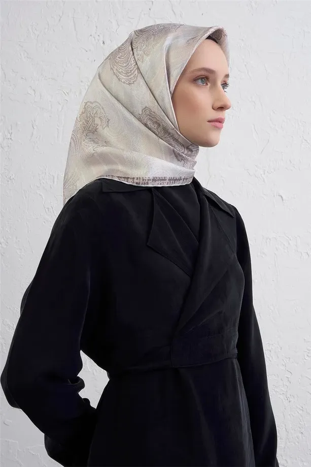 Armine İpek Eşarp 2025/2026 Sonbahar Kış - 9428D-35 - Tivil - Paisley Desen