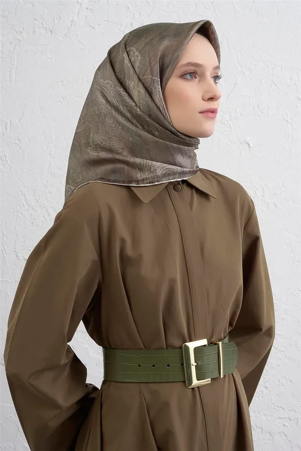 Armine İpek Eşarp 2025/2026 Sonbahar Kış - 9428D-32 - Tivil - Paisley Desen