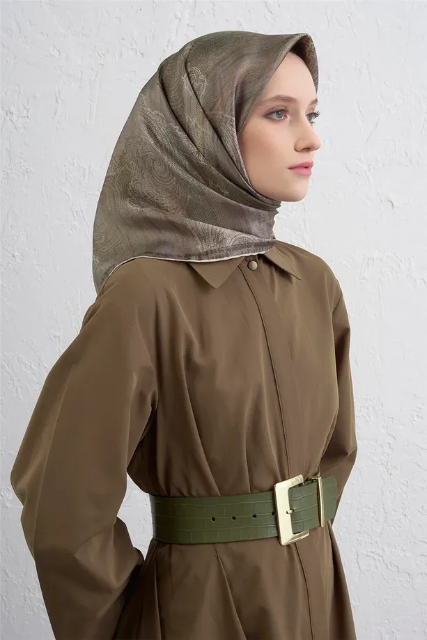 Armine İpek Eşarp 2025/2026 Sonbahar Kış - 9428D-32 - Tivil - Paisley Desen