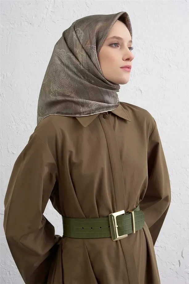 Armine İpek Eşarp 2025/2026 Sonbahar Kış - 9428D-32 - Tivil - Paisley Desen