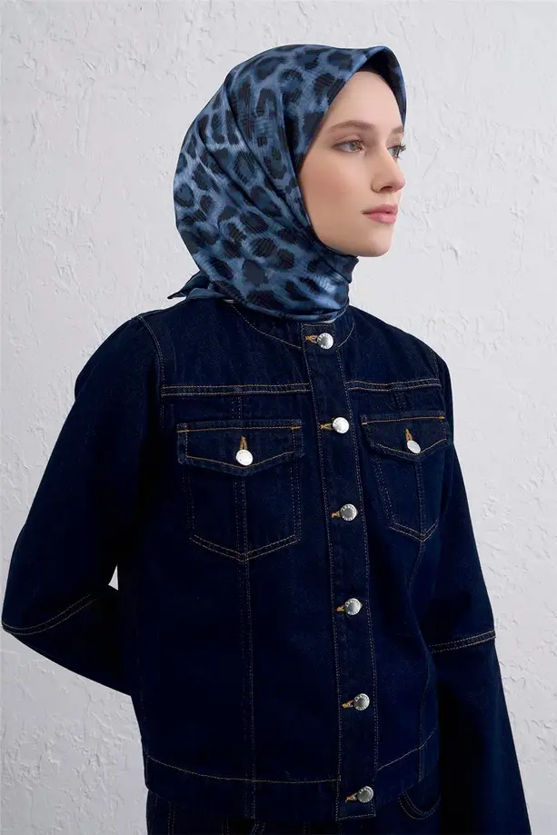 Armine İpek Eşarp 2025/2026 Sonbahar Kış - 9425D-33 - Tivil - Leopar Desen