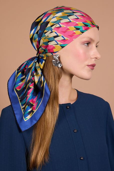 Cacharel Twill İpek Eşarp - 2025/2026 Sonbahar-Kış - 9024313-911 - Tivil