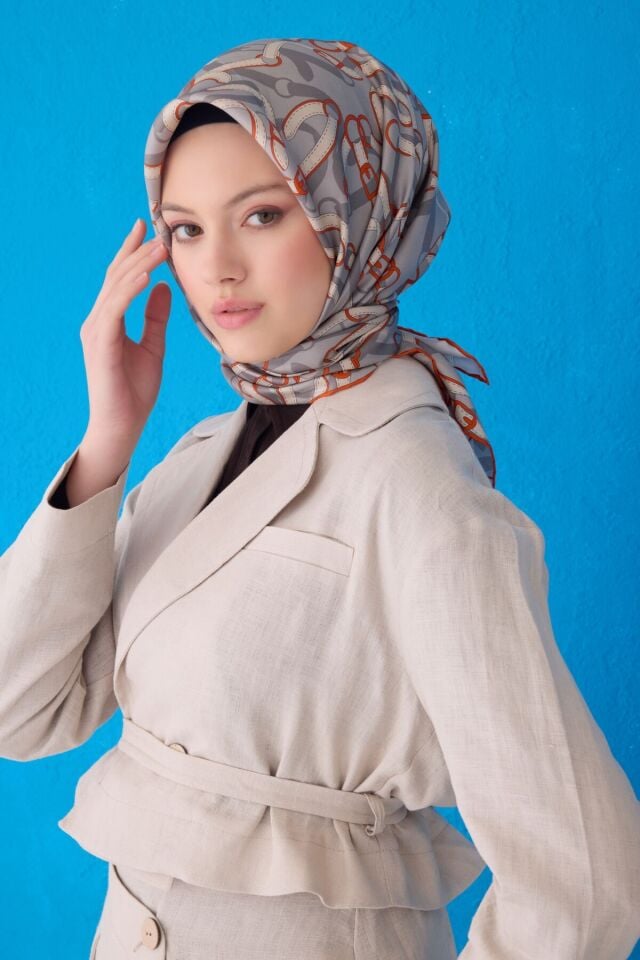 Belli İpek Eşarp 2025 İlkbahar-Yaz - 4125D-39 - Tivil