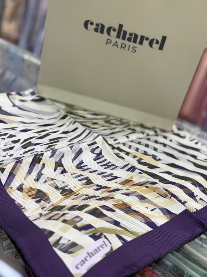 Cacharel Twill İpek Eşarp - 2025/2026 Sonbahar-Kış - 9024313 -991  Tivil