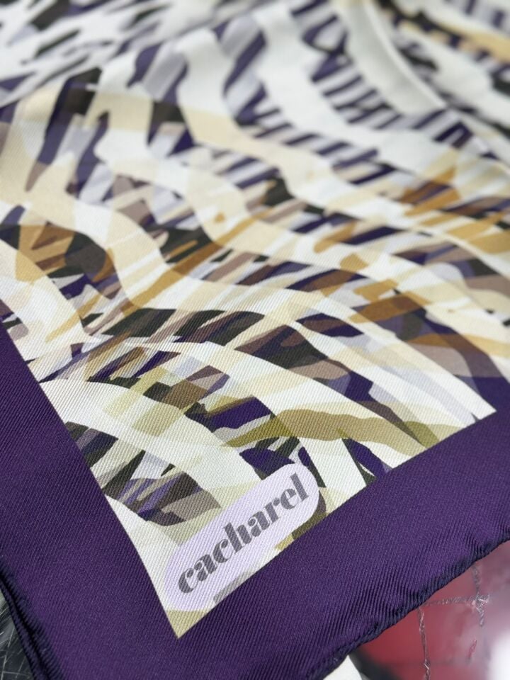 Cacharel Twill İpek Eşarp - 2025/2026 Sonbahar-Kış - 9024313 -991  Tivil