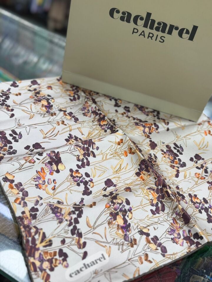 Cacharel Twill İpek Eşarp - 2025/2026 Sonbahar-Kış - 9040313 -932 Tivil