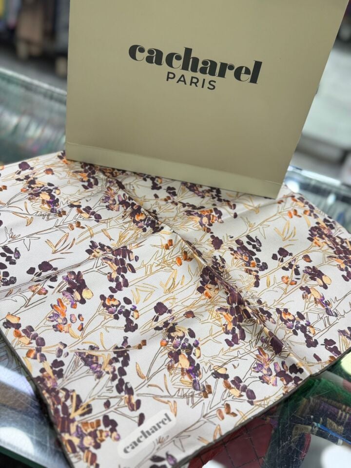 Cacharel Twill İpek Eşarp - 2025/2026 Sonbahar-Kış - 9040313 -932 Tivil