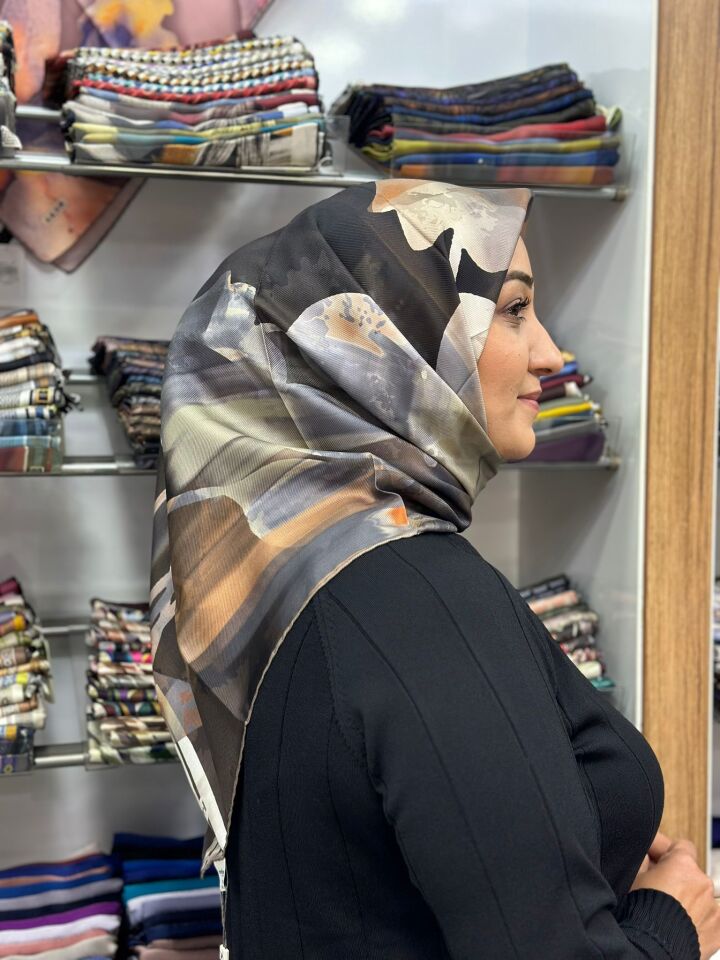 Cacharel Twill İpek Eşarp - 2025/2026 Sonbahar-Kış - 9084313-921- Tivil