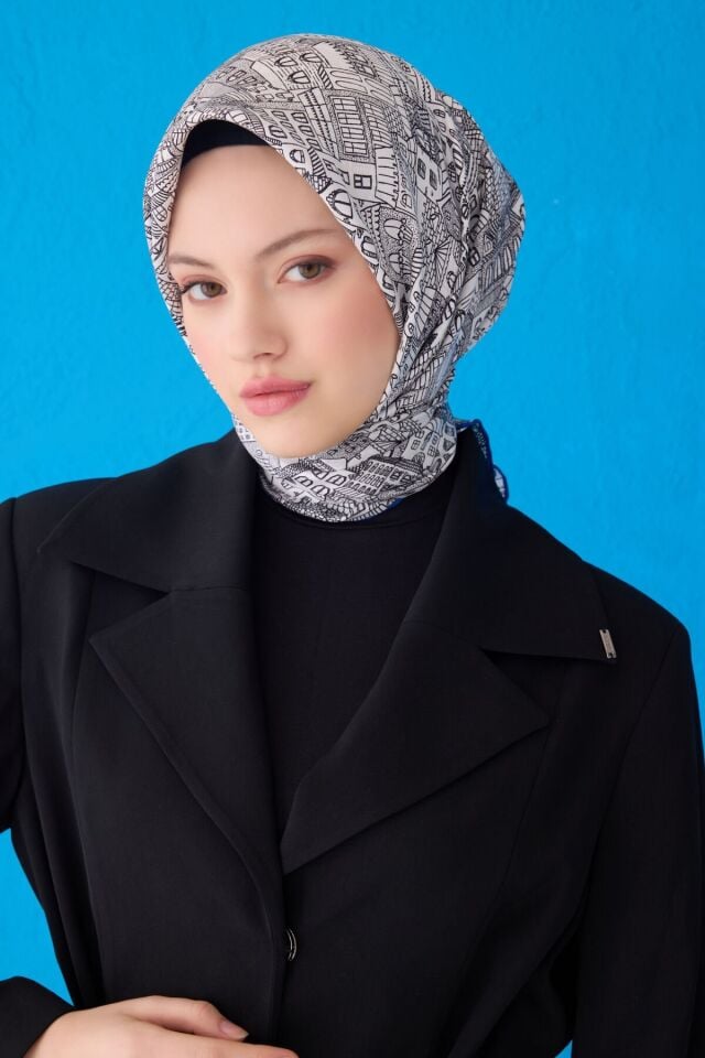 Belli İpek Eşarp 2025 İlkbahar-Yaz - 4110D-64- Tivil
