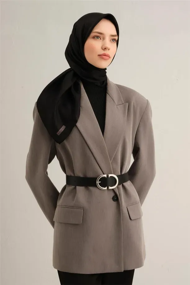 Armine Jakarlı İpek Eşarp - Monogram Desen 2000-01