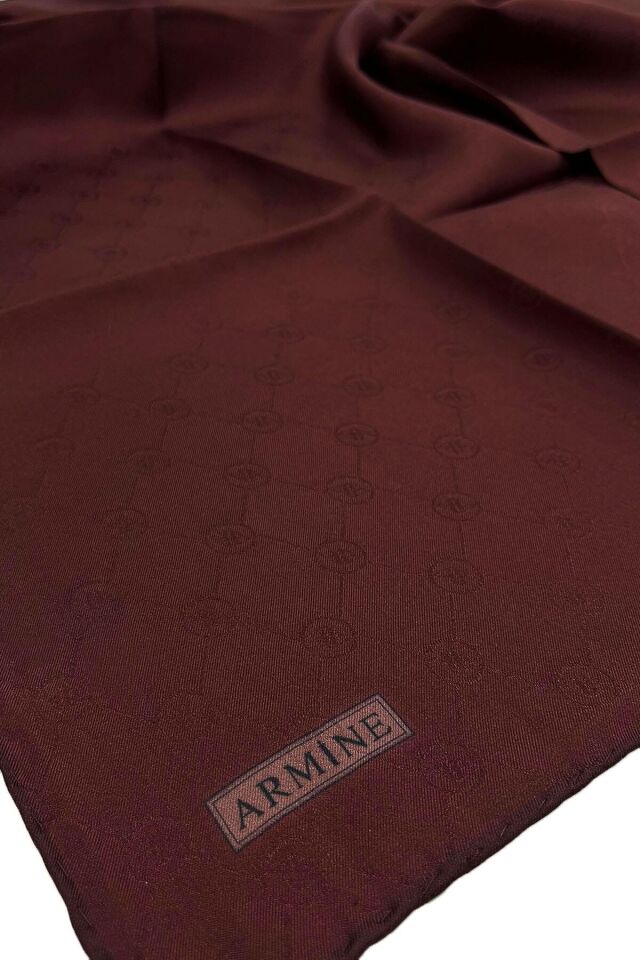 Armine Jakarlı İpek Eşarp - Monogram Desen 2000-21