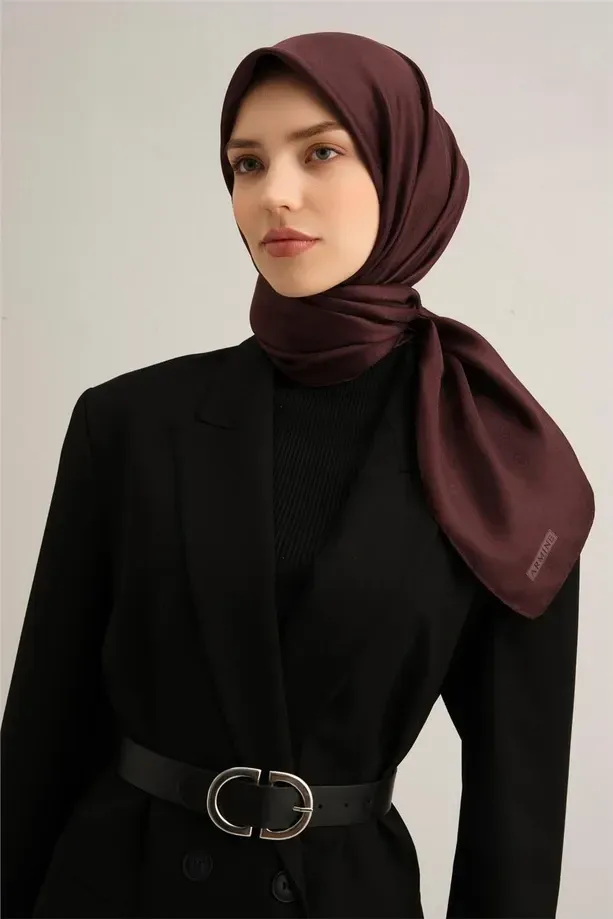 Armine Jakarlı İpek Eşarp - Monogram Desen 2000-21