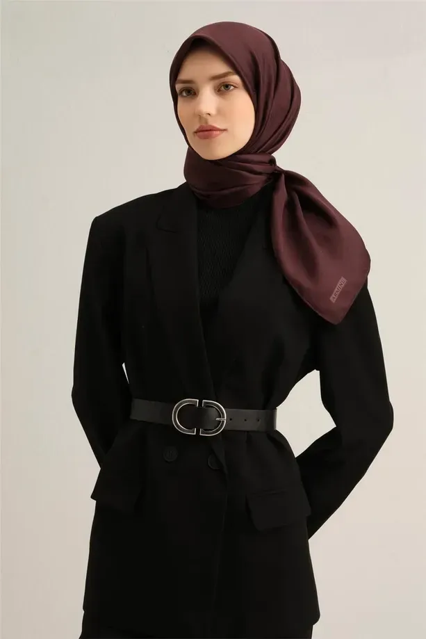 Armine Jakarlı İpek Eşarp - Monogram Desen 2000-21