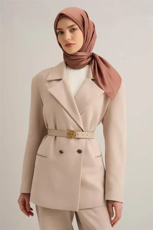 Armine Jakarlı İpek Eşarp - Monogram Desen 2000-05