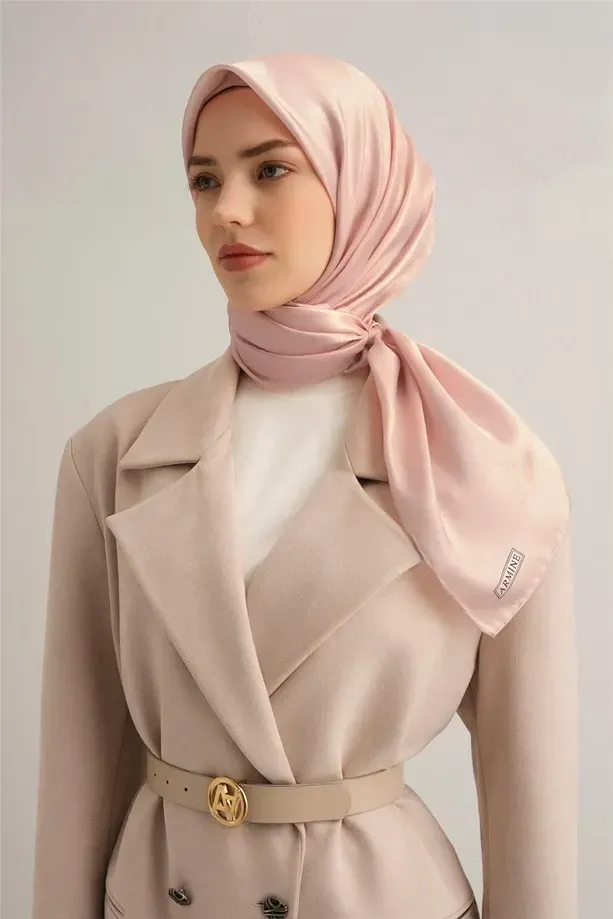 Armine Jakarlı İpek Eşarp - Monogram Desen 2000-691