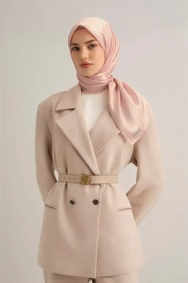 Armine Jakarlı İpek Eşarp - Monogram Desen 2000-691