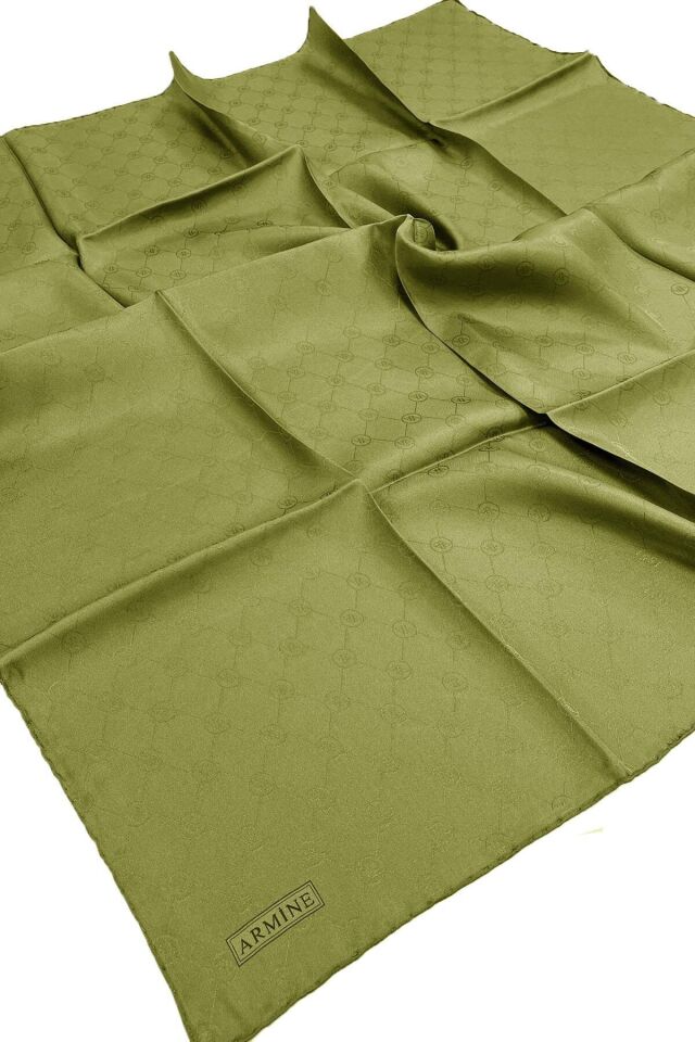 Armine Jakarlı İpek Eşarp - Monogram Desen -2000-245358
