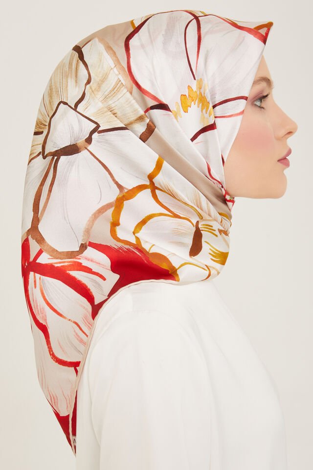 Armine İpek Eşarp 2024 İlkbahar-Yaz - 9110D-82 - Tivil