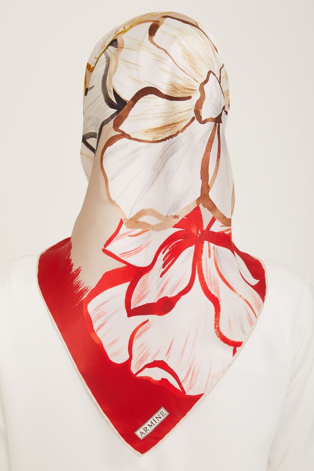 Armine İpek Eşarp 2024 İlkbahar-Yaz - 9110D-82 - Tivil