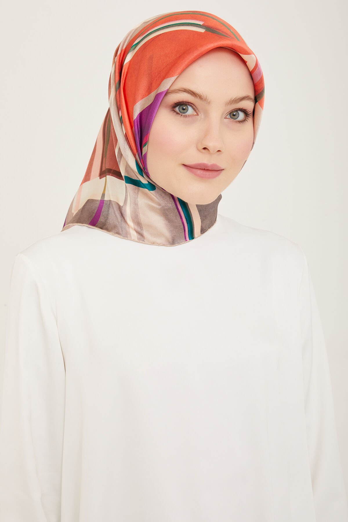 Armine İpek Eşarp 2024 İlkbahar-Yaz - 9147D-32 - Tivil