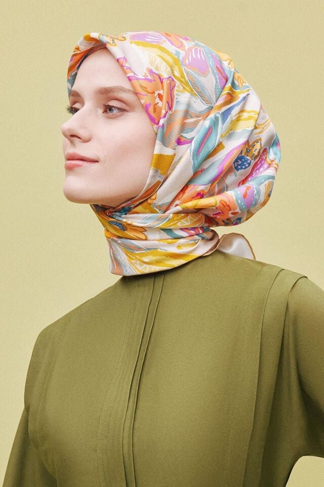 Armine İpek Eşarp 2025 İlkbahar-Yaz - 9332D-07 - Tivil