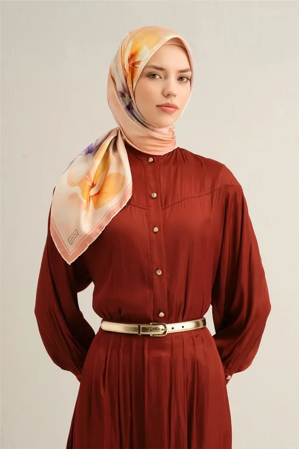 Armine İpek Eşarp 2025 İlkbahar-Yaz - 9305D-34 - Tivil