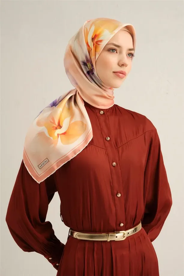 Armine İpek Eşarp 2025 İlkbahar-Yaz - 9305D-34 - Tivil