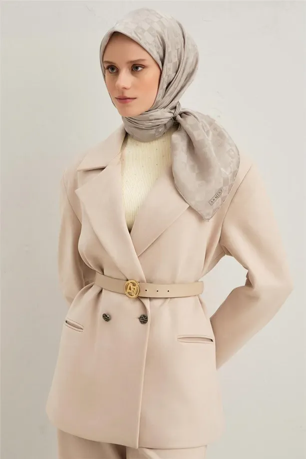 Armine Jakarlı İpek Pamuk Eşarp 2410692