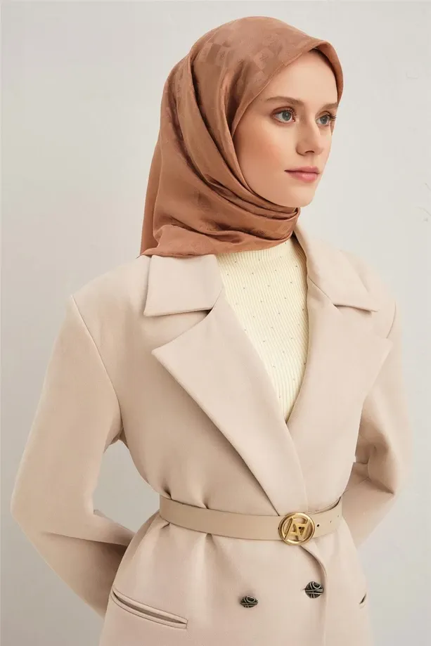 Armine Jakarlı İpek Pamuk Eşarp 2410694