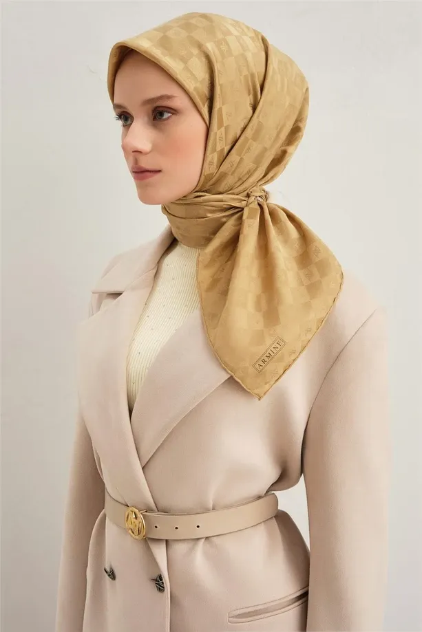 Armine Jakarlı İpek Pamuk Eşarp 249915
