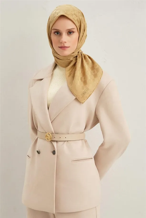 Armine Jakarlı İpek Pamuk Eşarp 249915