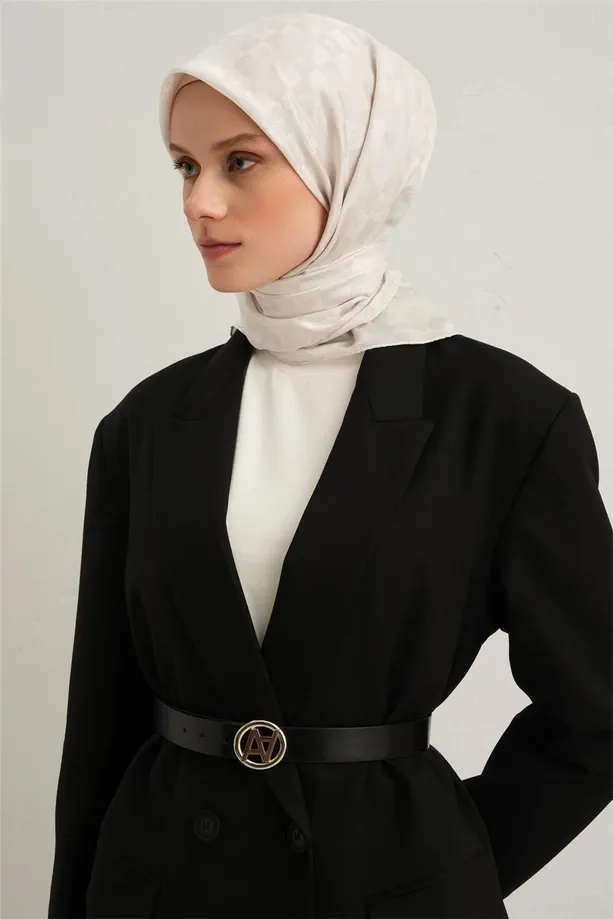 Armine Jakarlı İpek Pamuk Eşarp 2410063