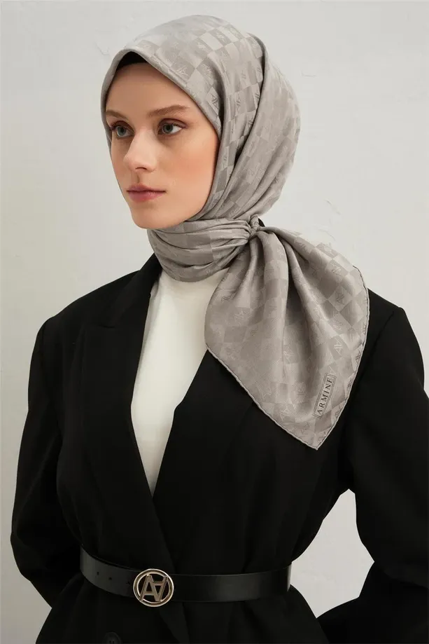 Armine Jakarlı İpek Pamuk Eşarp 2410070