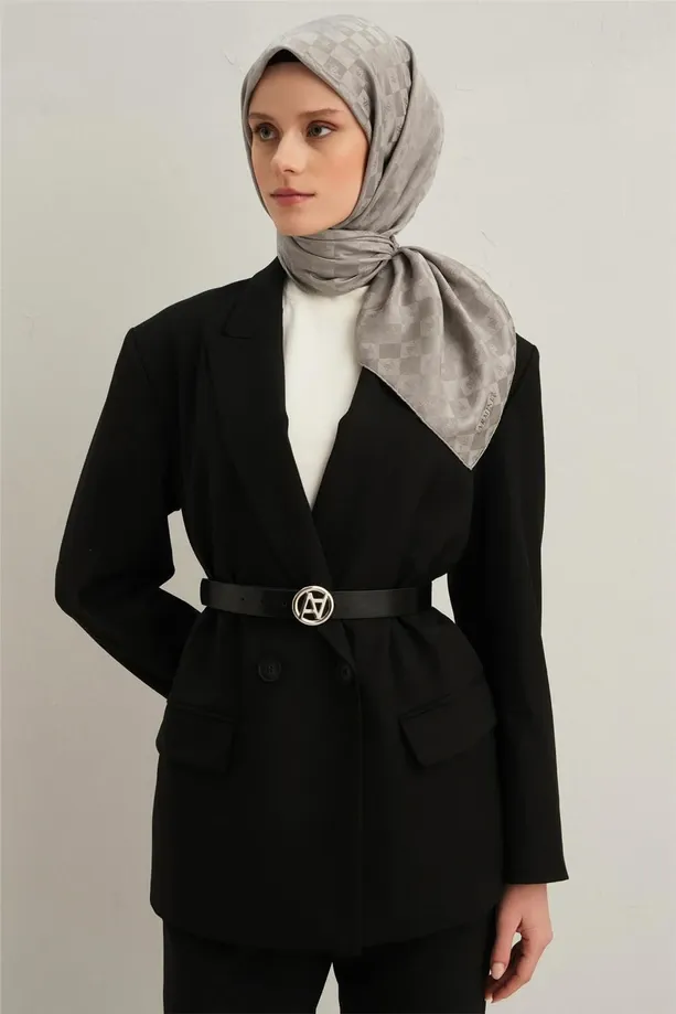 Armine Jakarlı İpek Pamuk Eşarp 2410070