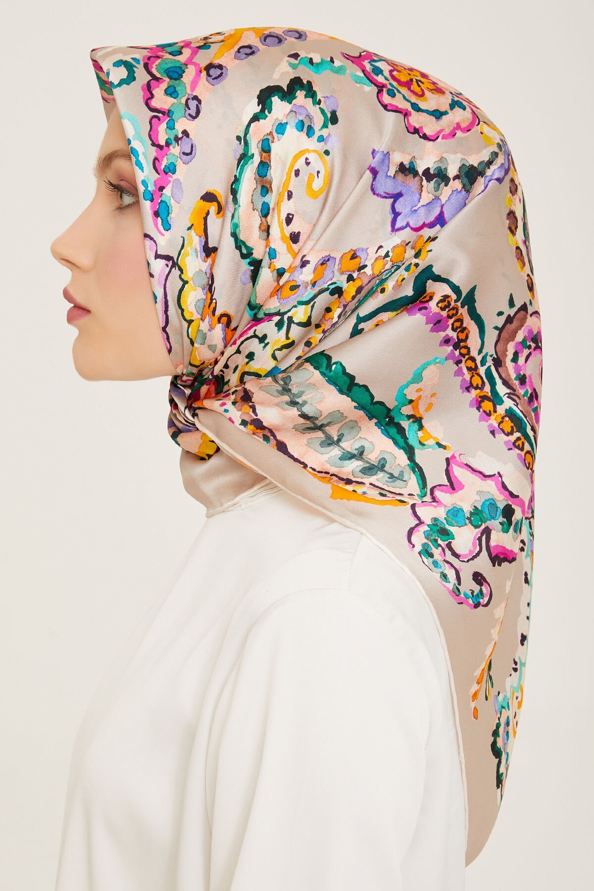 Armine İpek Eşarp 2024 İlkbahar-Yaz - 9130D-33 - Tivil
