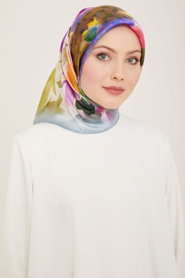 Armine İpek Eşarp 2024 İlkbahar-Yaz - 9103D-31- Sura
