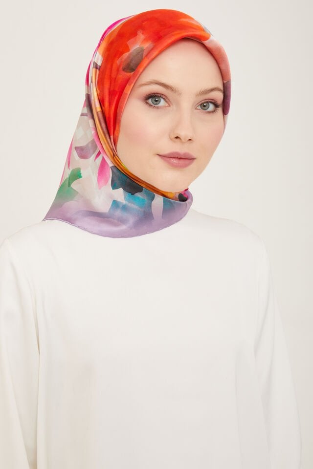 Armine İpek Eşarp 2024 İlkbahar-Yaz - 9103D-51- Sura