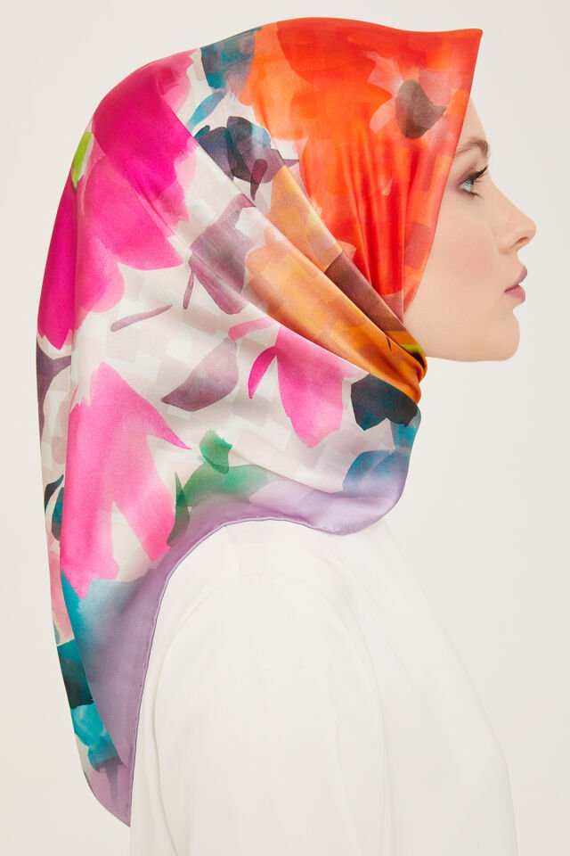 Armine İpek Eşarp 2024 İlkbahar-Yaz - 9103D-51- Sura