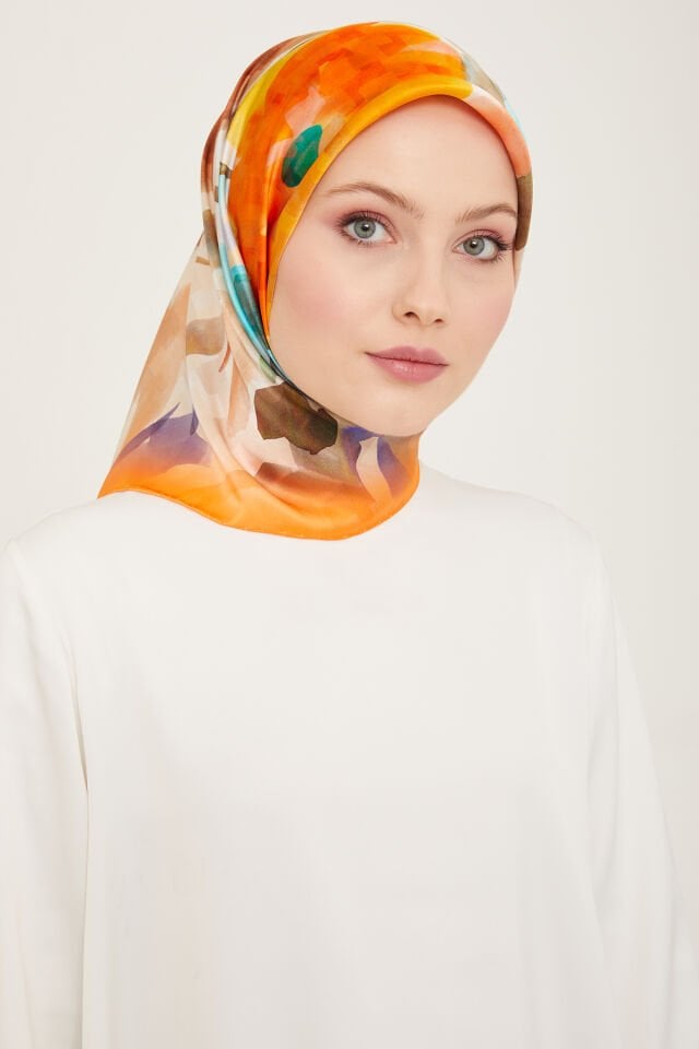 Armine İpek Eşarp 2024 İlkbahar-Yaz - 9103D-80 - Tivil