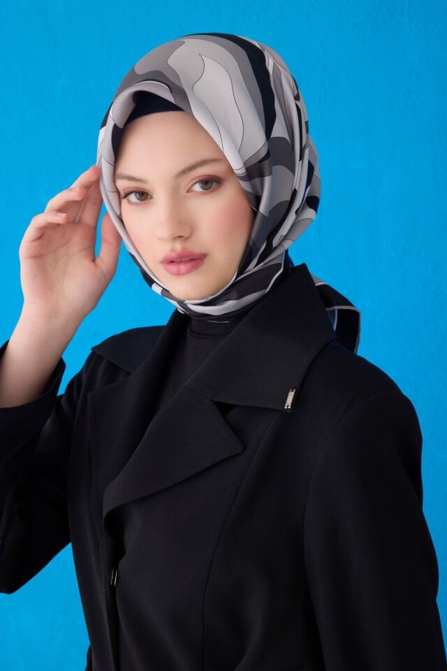 Belli İpek Eşarp 2025 İlkbahar-Yaz - 4108D-90 - Tivil