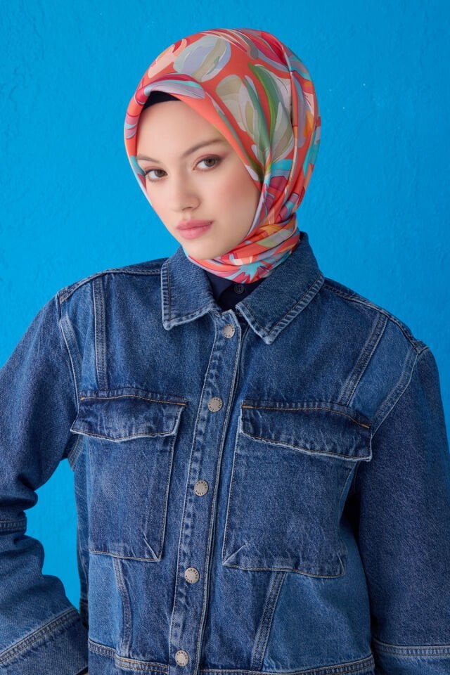 Belli İpek Eşarp 2025 İlkbahar-Yaz - 4107D-08 - Tivil