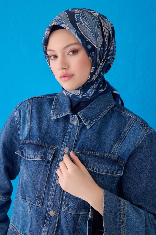 Belli İpek Eşarp 2025 İlkbahar-Yaz - 4111D-55 - Tivil