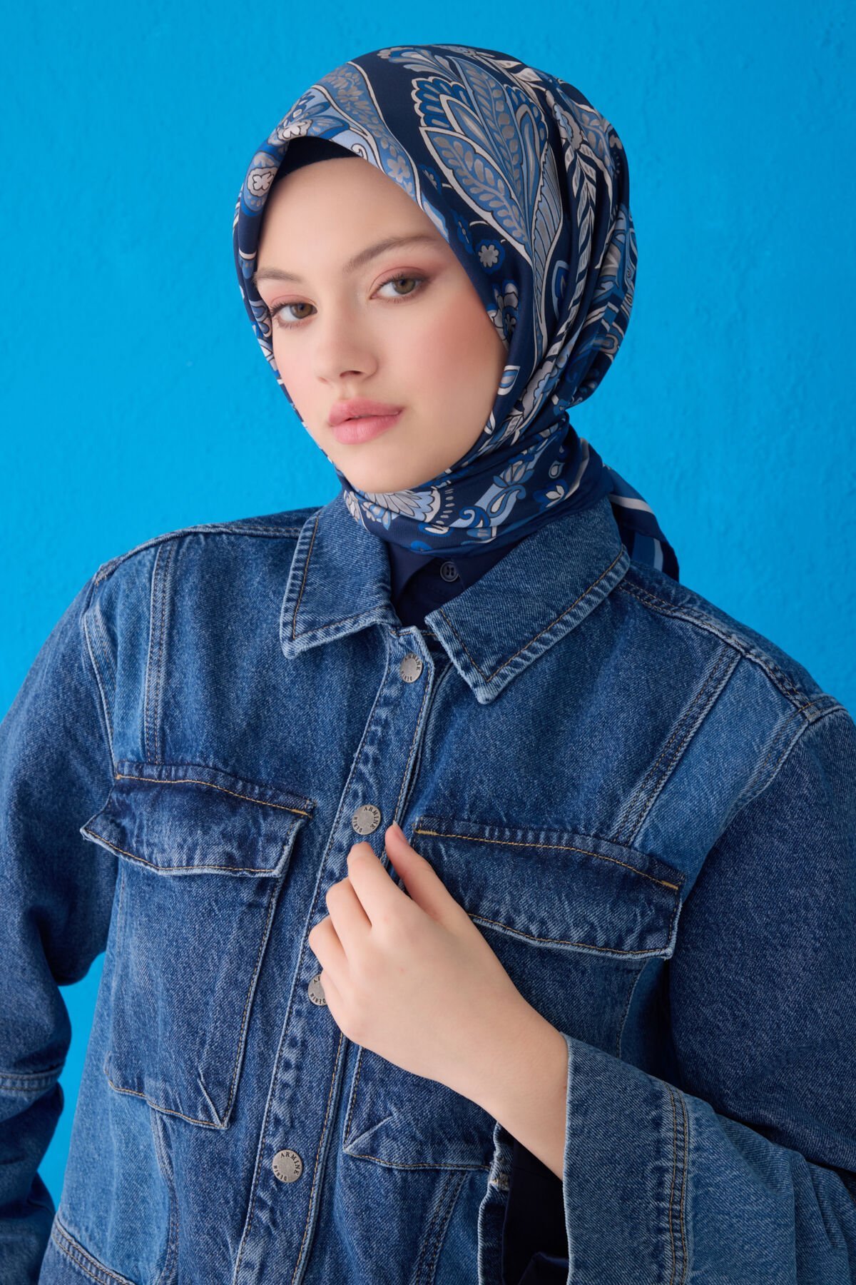 Belli İpek Eşarp 2025 İlkbahar-Yaz - 4111D-55 - Tivil